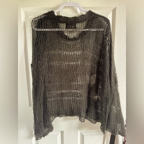 Wildfox White Label Deconstructed Sweater | Olive Green | Late 90s Early Y2K - Picture 5 of 10